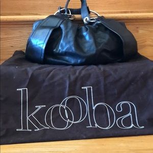 Kooba Black leather mushroom handbag